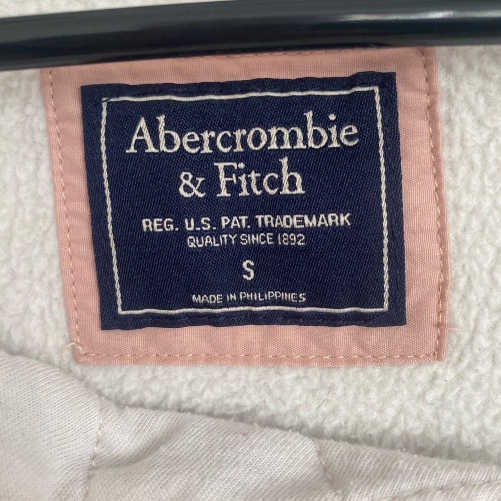 Abercrombie & Fitch Women Pullover Quilted Snap Fleece Sweatshirt Pink … - Picture 3 of 8